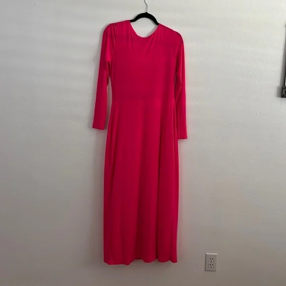 Nasty Gal | Dresses | Nastygal Hot Pink Long Sleeve Formal Dress | Poshmark